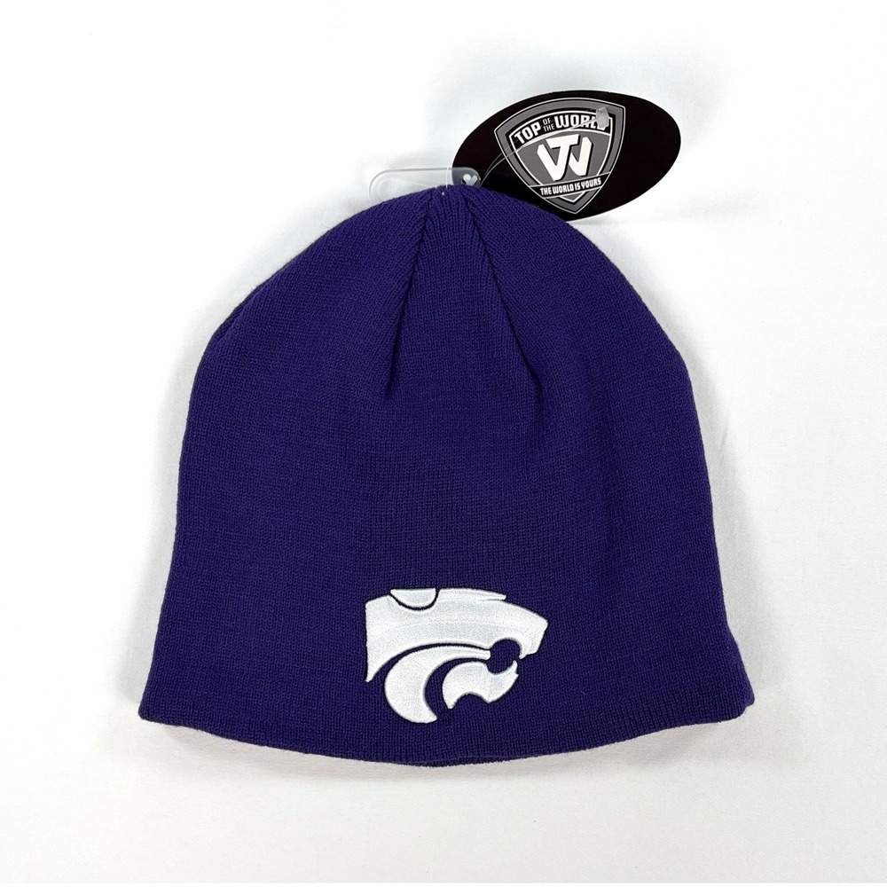 K-State Wildcats Beanie Hat Top of the World Purple Knit Skull Cap NCAA New